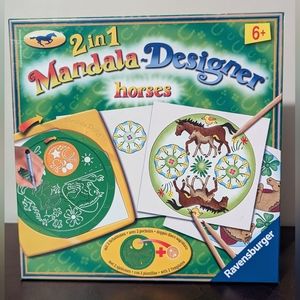 Ravensburger 2 In 1 Mandala Designer Horses Arts & Crafts Kids Drawing